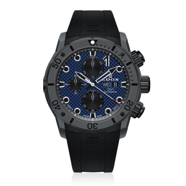 EDOX CO-1 CARBON CHRONOGRAPH AUTOMATIC